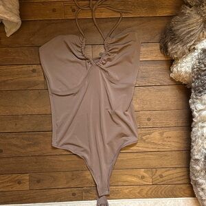A&F Brown Halter Bodysuit
